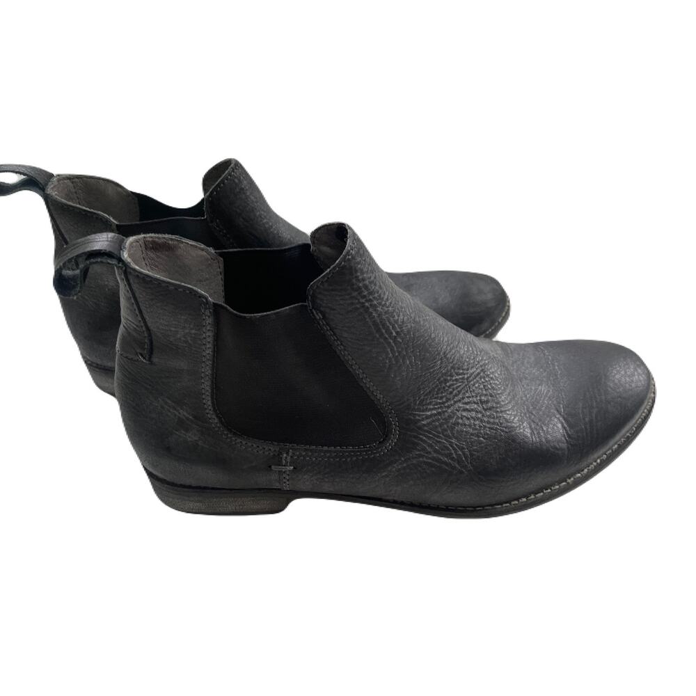 Bata Women’s Ankle Boot Dark Gray Leather Liw Heel Czech Republic Size 39